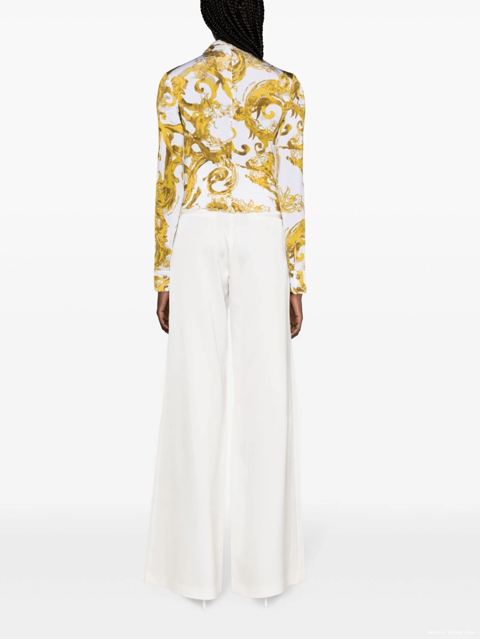 Cheap Watercolour shirt Jeans Women Couture Barocco-print Versace Couture 0711
